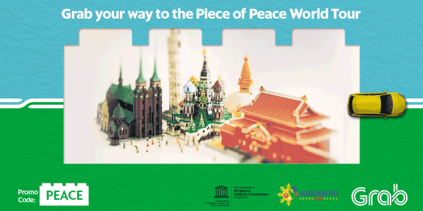 Grab Singapore Win 4x Tickets to Piece of Peace World Tour PEACE Promo Code 14-18 Aug 2017