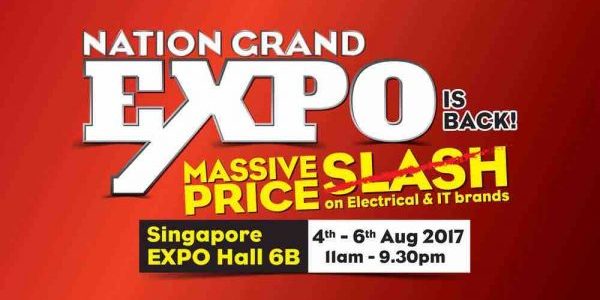 Harvey Norman Singapore Nation Grand EXPO Massive Price Slash Promotion 4-6 Aug 2017