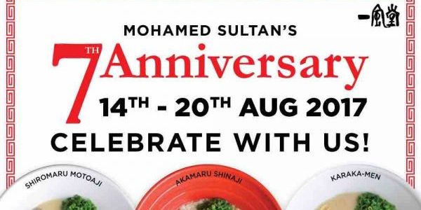 IPPUDO Singapore Mohamed Sultan Outlet 7th Anniversary $9.90 Promotion 14-20 Aug 2017