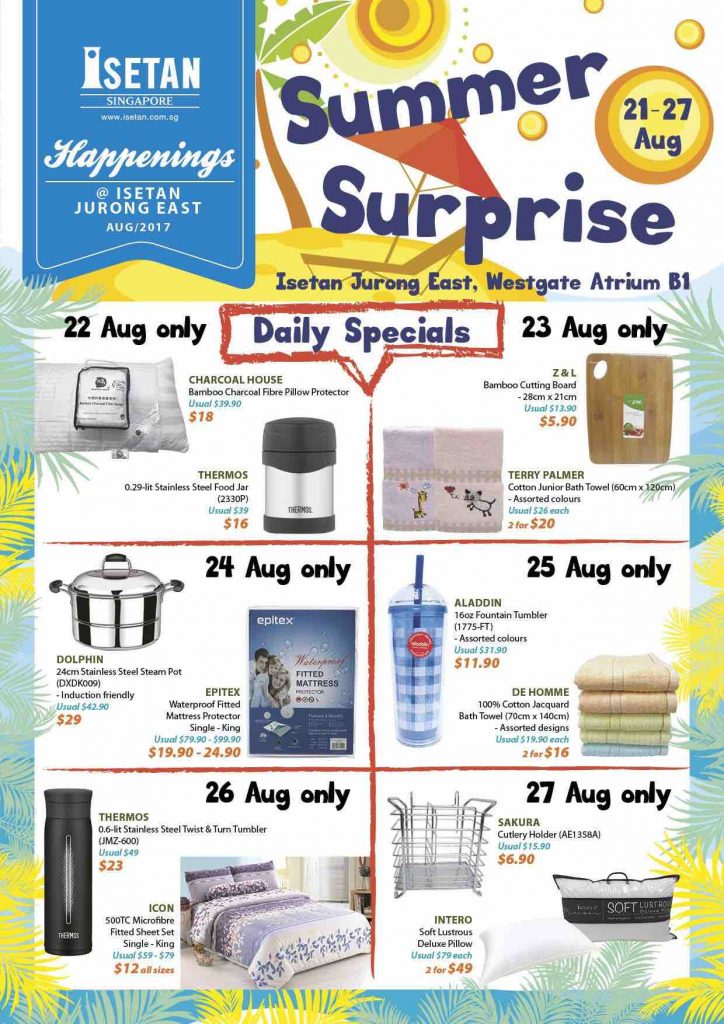 Isetan Singapore Summer Surprise Happenings at Westgate Outlet 21-27 Aug 2017 | Why Not Deals