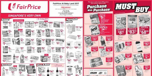 NTUC FairPrice Singapore Your Weekly Saver Promotion 10-16 Aug 2017