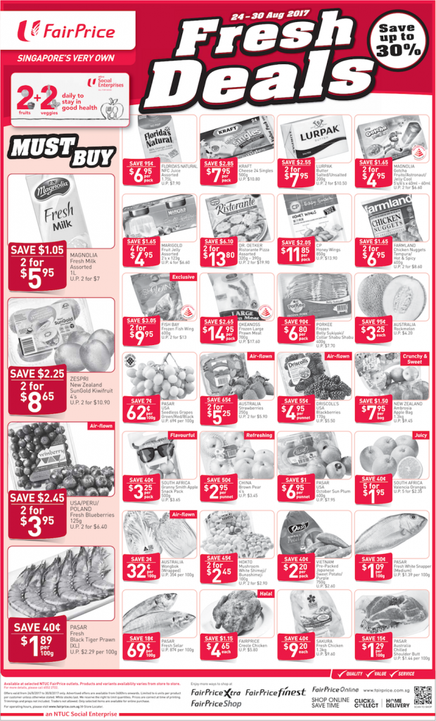 NTUC FairPrice Singapore Your Weekly Saver Promotion 24-30 Aug 2017 | Why Not Deals 2