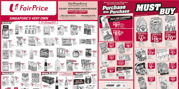 NTUC FairPrice Singapore Your Weekly Saver Promotions 17-23 Aug 2017