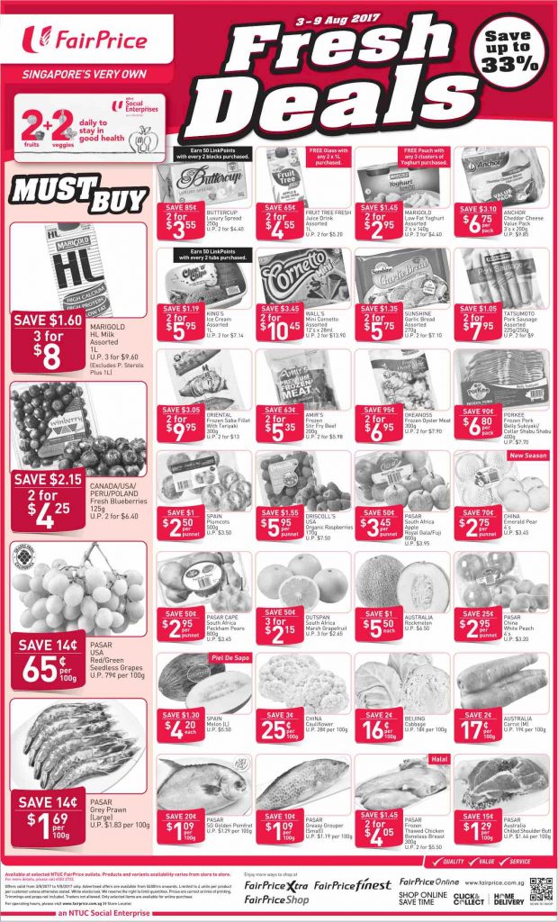 NTUC FairPrice Singapore Your Weekly Saver Promotions 3-9 Aug 2017 | Why Not Deals 3