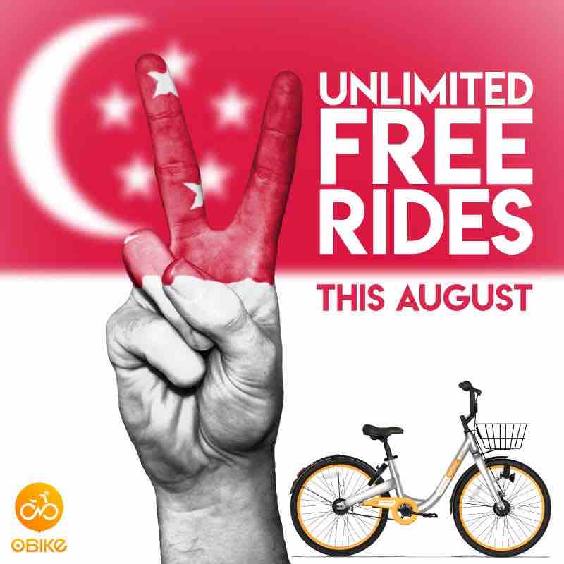 oBike Singapore Unlimited FREE Rides This August SG52 Promotion ends 31 Aug 2017 | Why Not Deals