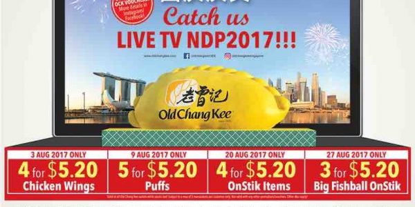 Old Chang Kee Singapore $5.20 Deals National Day Promotion 3-27 Aug 2017
