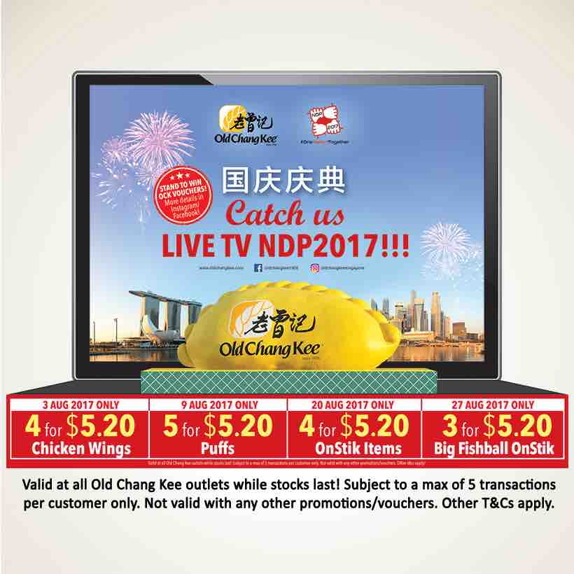 Old Chang Kee Singapore $5.20 Deals National Day Promotion 3-27 Aug 2017 | Why Not Deals