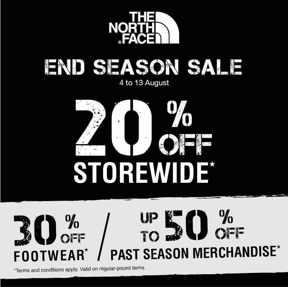 The North Face Singapore End Season Sale Up to 50% Off Promotion 4-13 Aug 2017 | Why Not Deals