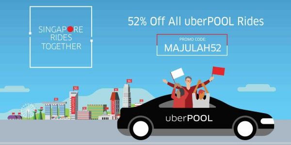 Uber Singapore 52% Off All uberPOOL Rides National Day MAJULAH52 Promo Code 9 Aug 2017