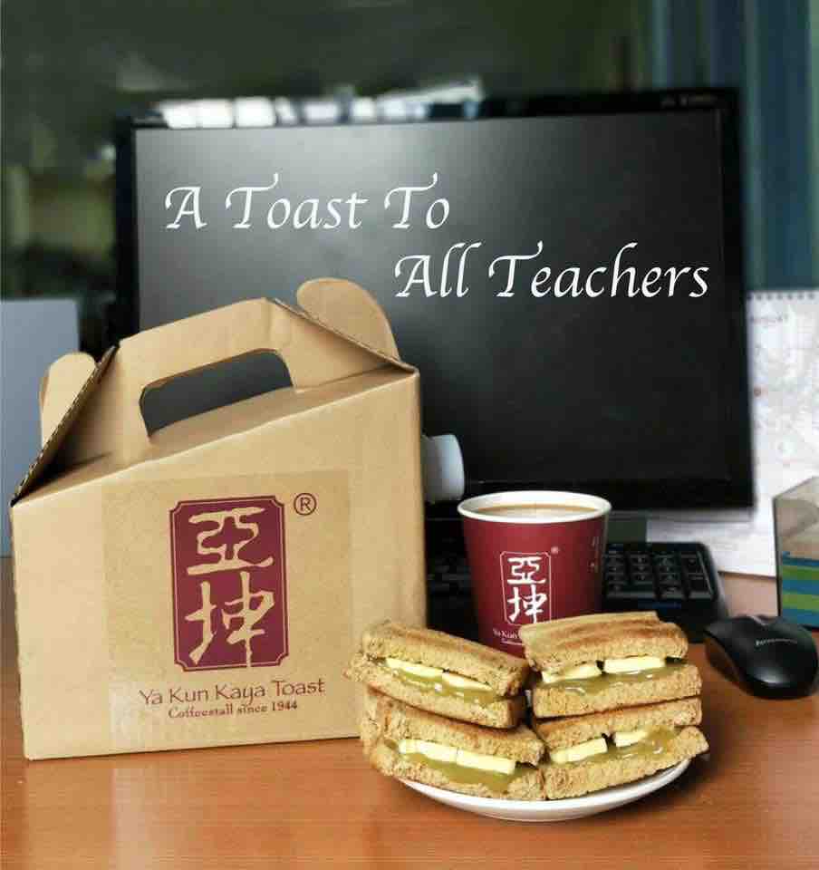 Ya Kun Kaya Toast Teacher's Day FREE Delivery Promo Code 28-31 Aug 2017 | Why Not Deals