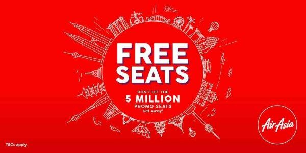 AirAsia Singapore FREE Seats Promotion is back from 11-17 Sep 2017