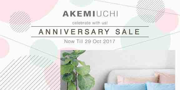 AKEMIUCHI Singapore Anniversary Sale Promotoin 29 Sep – 29 Oct 2017