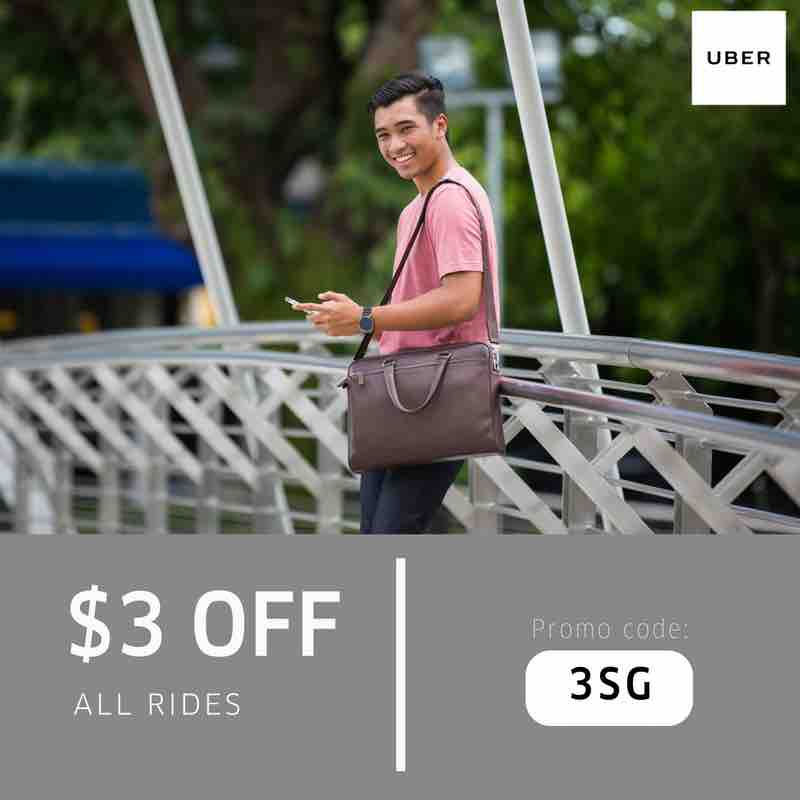 Enjoy $3 Off 20 uberX or uberPOOL with 3SG Promo Code 8-14 Sep 2017 | Why Not Deals