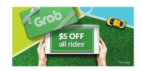 Grab Singapore $5 Off Grab Rides 5OFF Promo Code 24-28 Sep 2017