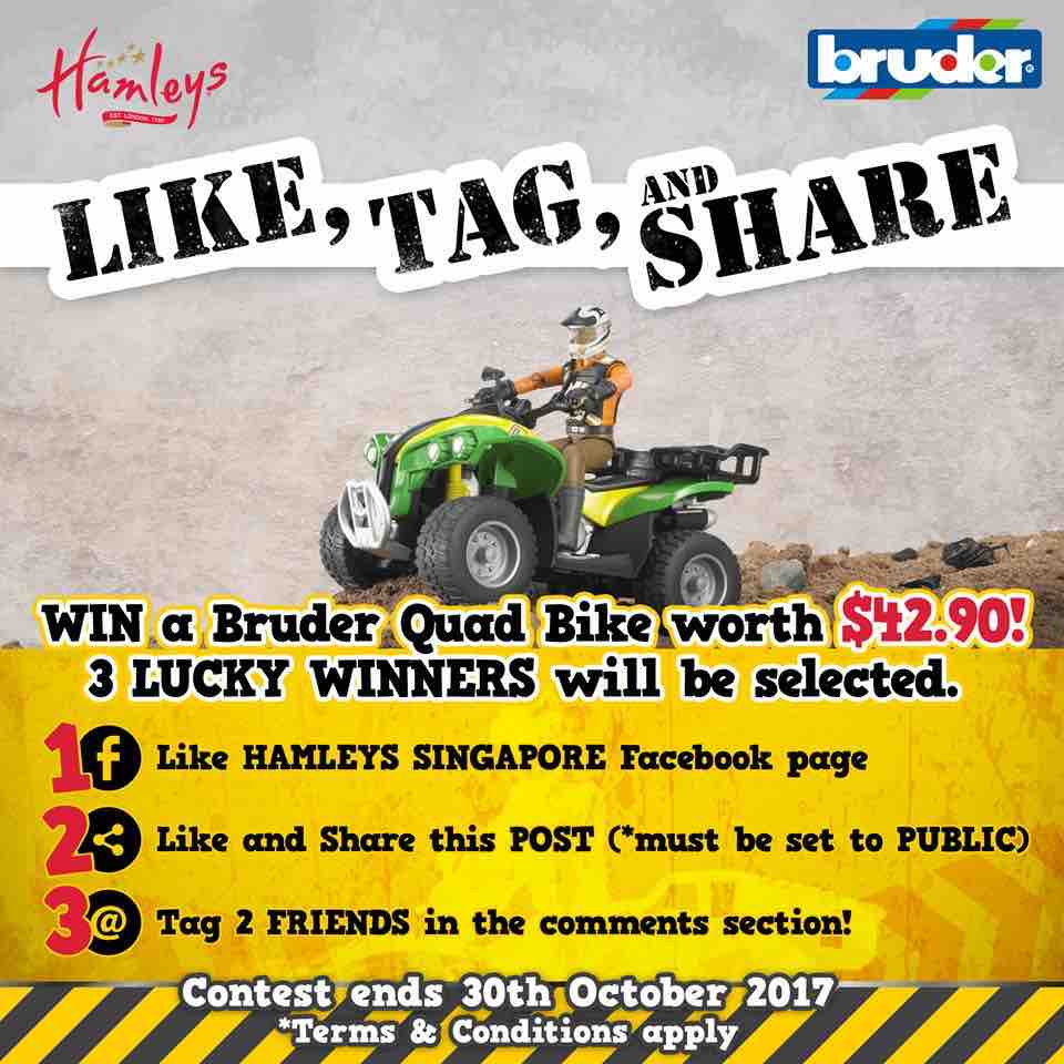 Hamleys Singapore Like, Tag & Share Facebook Contest ends 30 Oct 2017 | Why Not Deals