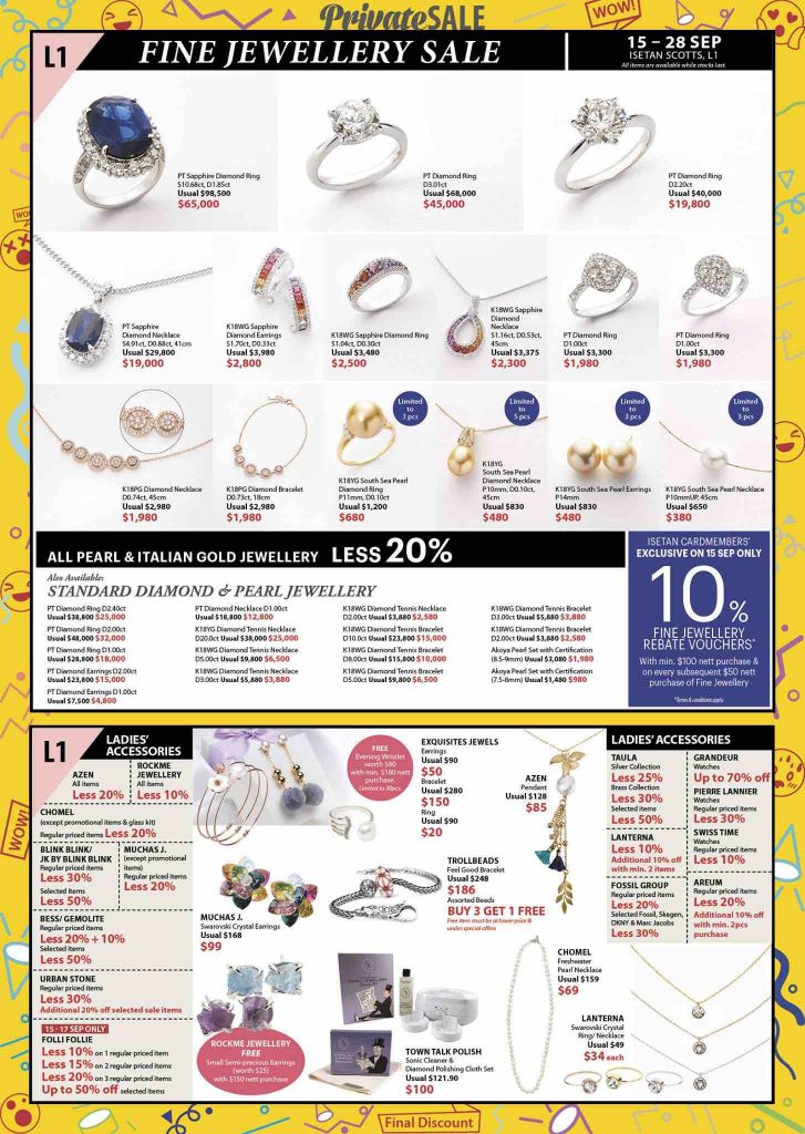 Isetan Private Sale for Cardmembers Up to 20% Off Promotion 15-17 Sep 2017 | Why Not Deals 4
