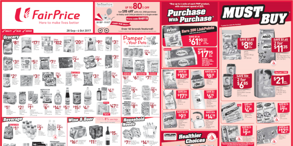 NTUC FairPrice Singapore Your Weekly Saver Promotion 28 Sep – 4 Oct 2017