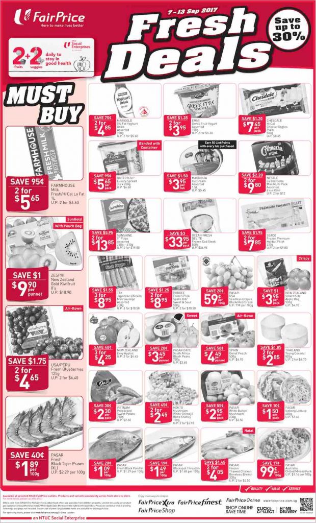 NTUC FairPrice Singapore Your Weekly Saver Promotion 7-13 Sep 2017 | Why Not Deals