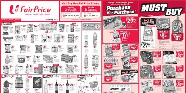 NTUC FairPrice Singapore Your Weekly Saver Promotion 7-13 Sep 2017