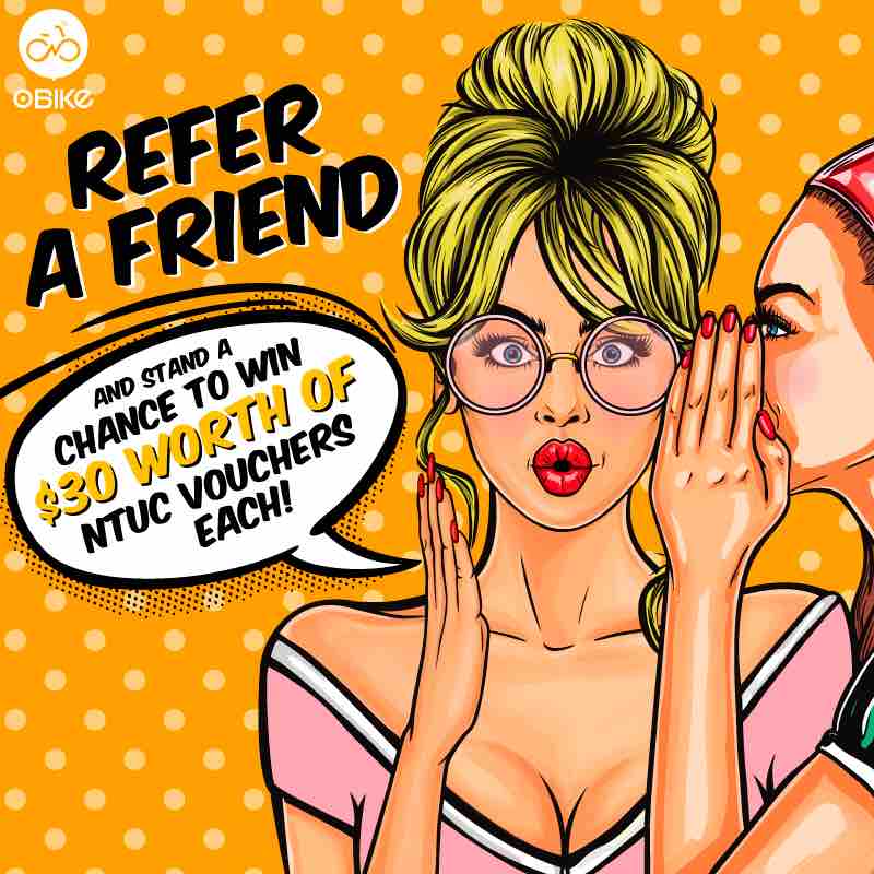 oBike Singapore Refer a Friend & Stand to Win $30 Voucher ends 1 Oct 2017 | Why Not Deals