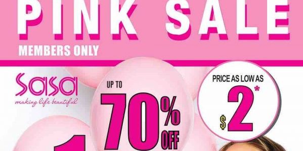 Sasa Singapore 1-Day Private Pink Sale Up to 70% Off Promotion 7 Sep 2017