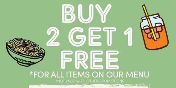 Tuk Tuk Cha Singapore Buy 2 Get 1 FREE Promotion 11-22 Sep 2017