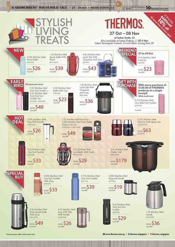 Isetan Singapore ICardmembers' Household Sale 10% Off Promotion 27-29 Oct 2017 | Why Not Deals 2