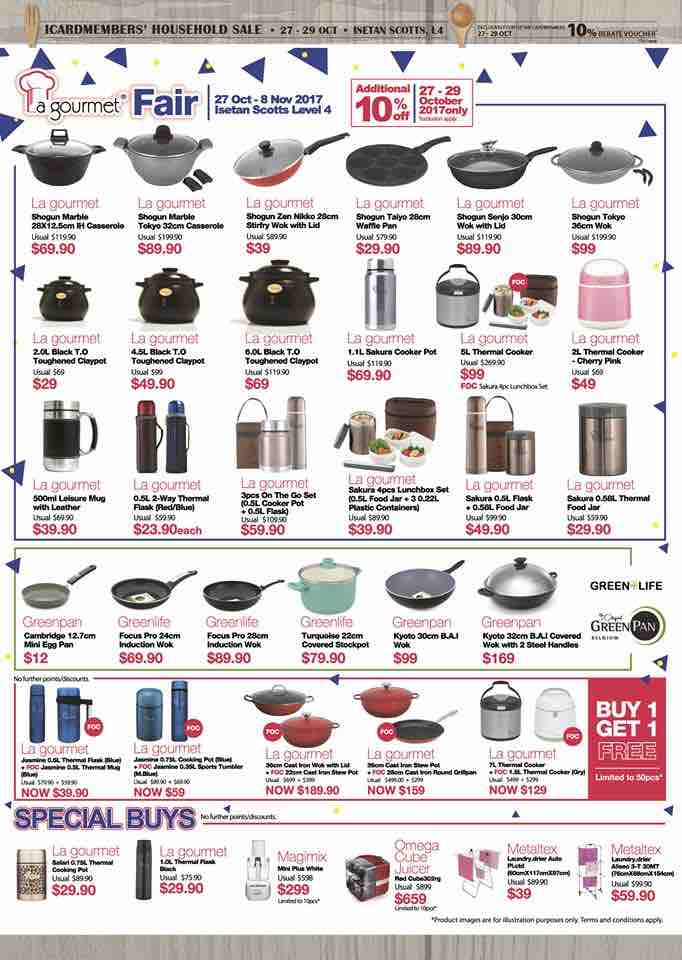Isetan Singapore ICardmembers' Household Sale 10% Off Promotion 27-29 Oct 2017 | Why Not Deals 5