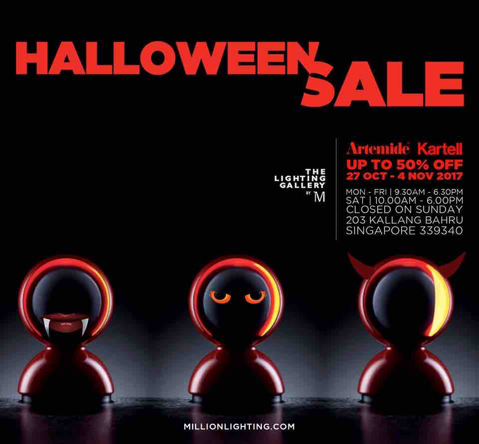 Million Lighting Singapore Halloween Sale 50% Off Promotion 27 Oct - 4 Nov 2017 | Why Not Deals