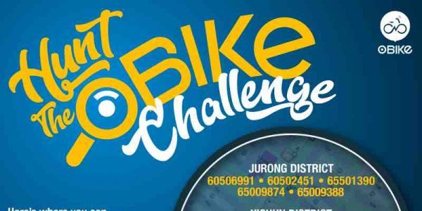 oBike Singapore Hunt The oBike Challenge Contest 18-25 Oct 2017