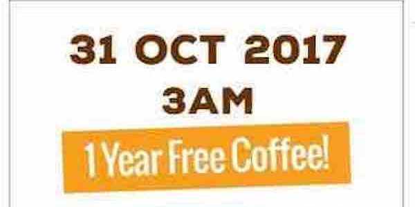 O’Coffee Club Singapore 1st 50 Customer Gets FREE Coffee for a Year on 31 Oct 2017