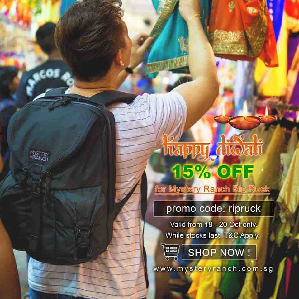Outdoor Life Singapore Diwali Rip Ruck 15% Off Promotion 18-20 Oct 2017 | Why Not Deals