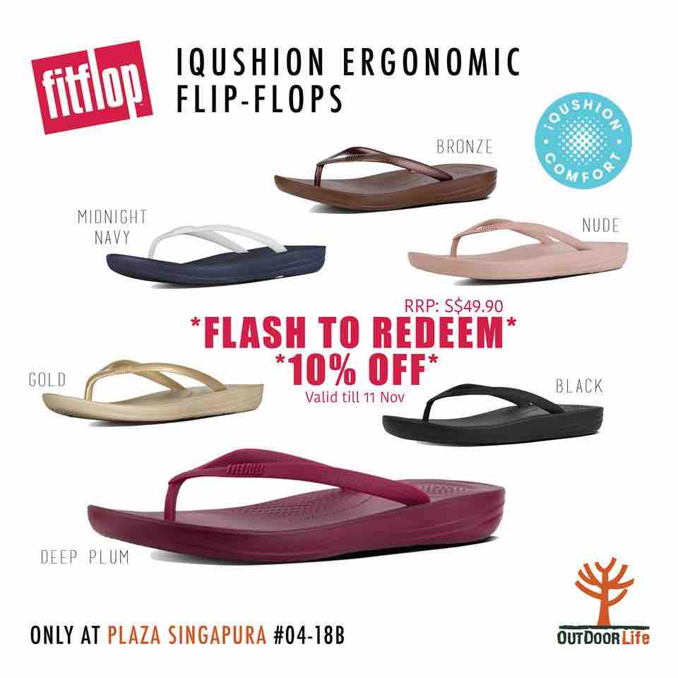 Outdoor Life Singapore Flash to Redeem 10% Off FITFLOP Promotion ends 11 Nov 2017 | Why Not Deals