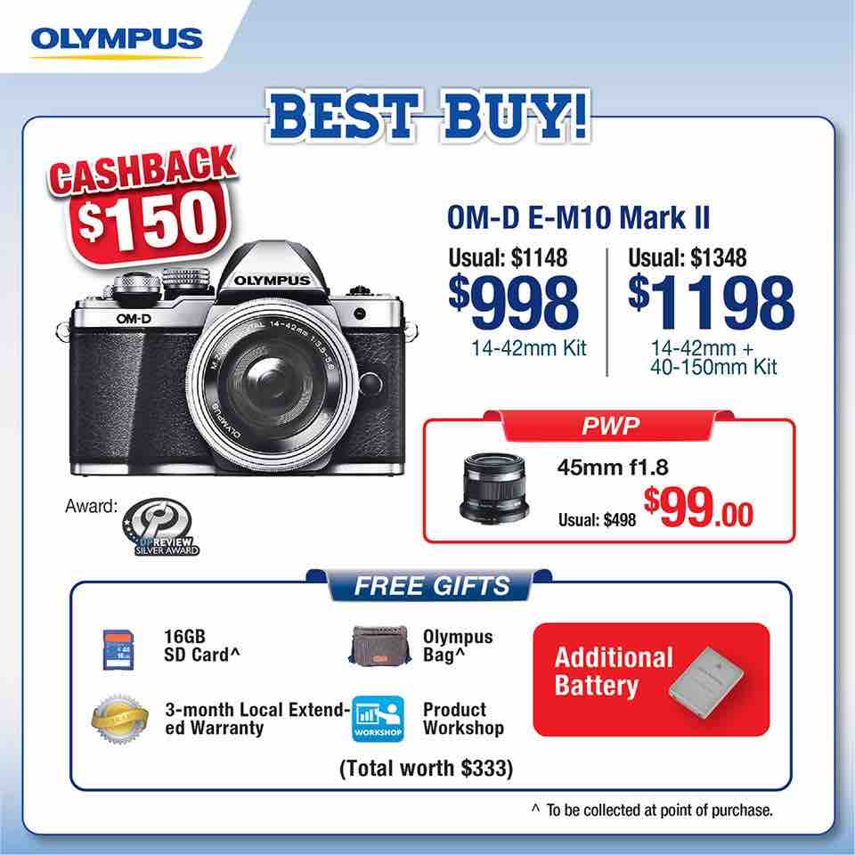Parisilk Singapore OLYMPUS OM-D E-M10 MARK II Special Promotion ends 31 Oct 2017 | Why Not Deals