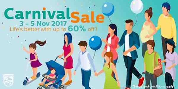 Philips Singapore Carnival Sale Up to 60% Off Promotion 3-5 Nov 2017