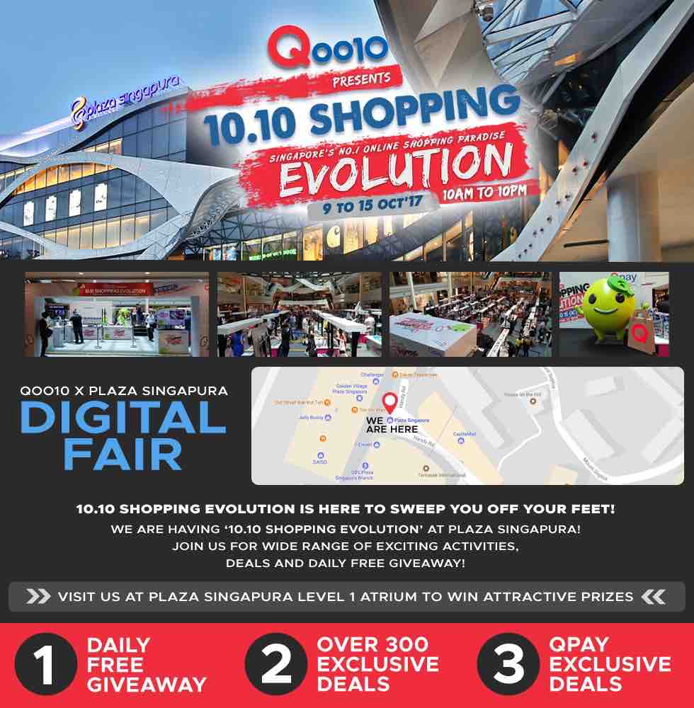 Qoo10 Singapore 10.10 Shopping Evolution at Plaza Singapura 9-15 Oct 2017 | Why Not Deals