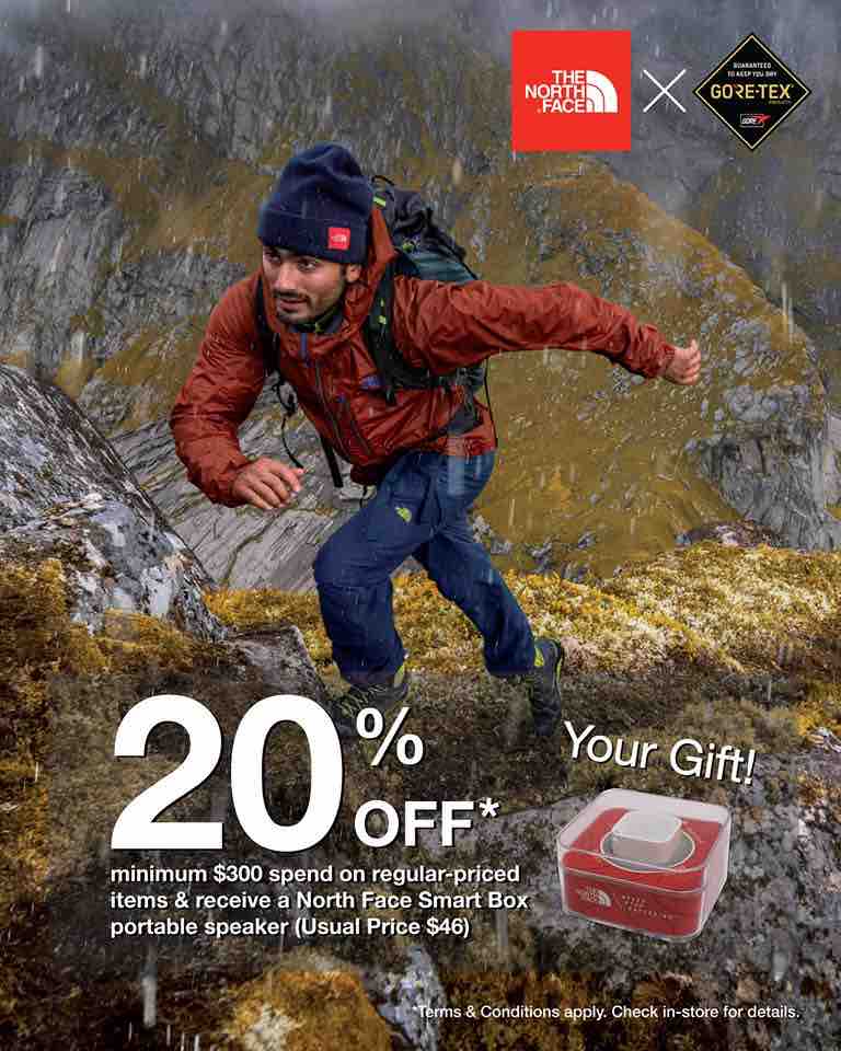 The North Face Singapore 20% Off Promotion 20 Oct - 5 Nov 2017 | Why Not Deals