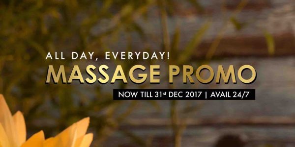 Grand Spa Singapore 24/7 All Day, Everyday Massage Promotion ends 31 Dec 2017