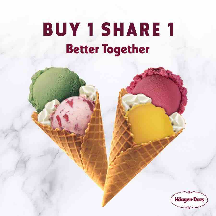Häagen-Dazs Singapore Buy 1 Share 1 Promotion 2-9 Nov 2017 | Why Not Deals