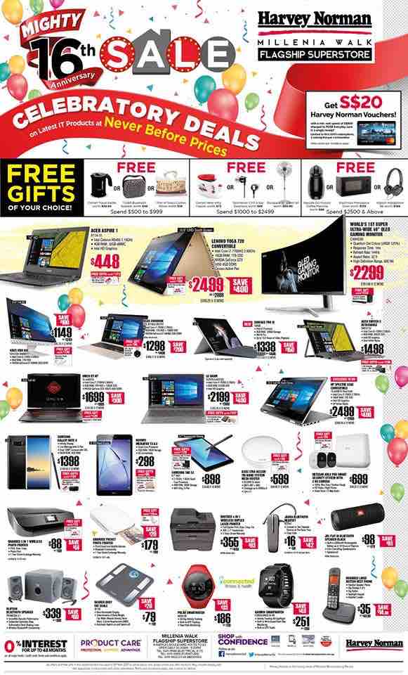 Harvey Norman Singapore Mighty 16th Anniversary Sale Promotion 4-10 Nov 2017 | Why Not Deals
