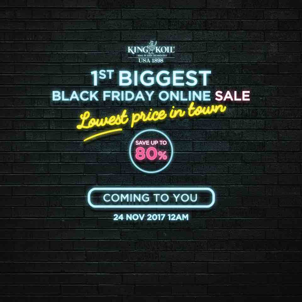 King Koil Singapore BIGGEST Black Friday Online Sale Promotion 24 Nov 2017 | Why Not Deals