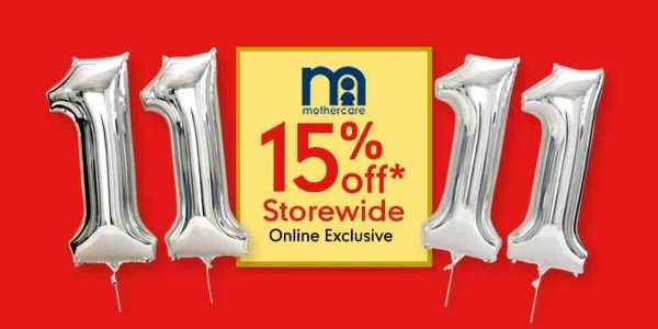 Mothercare Singapore 11.11 Online Exclusive Sale Up to 15% Off Storewide 11 Nov 2017