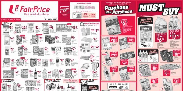 NTUC FairPrice Singapore Your Weekly Saver Promotion 2-8 Nov 2017