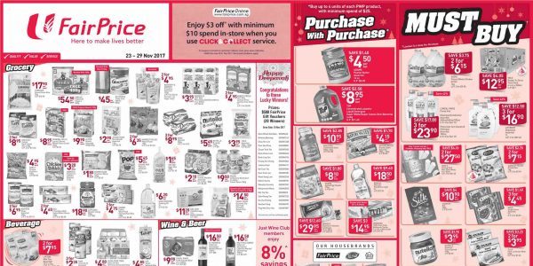 NTUC FairPrice Singapore Your Weekly Saver Promotions 23-29 Nov 2017