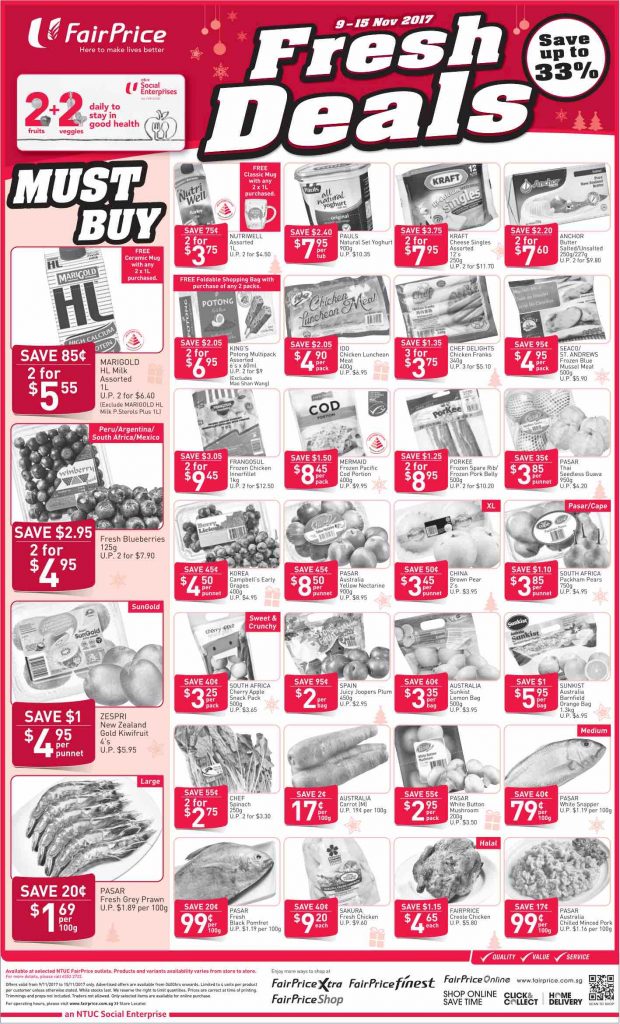 NTUC FairPrice Singapore Your Weekly Saver Promotions 9-15 Nov 2017 | Why Not Deals