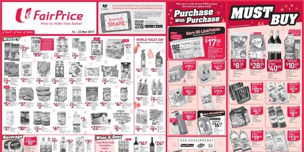 NTUC FairPrice Singapore Your Weekly Savers Promotions 16-22 Nov 2017
