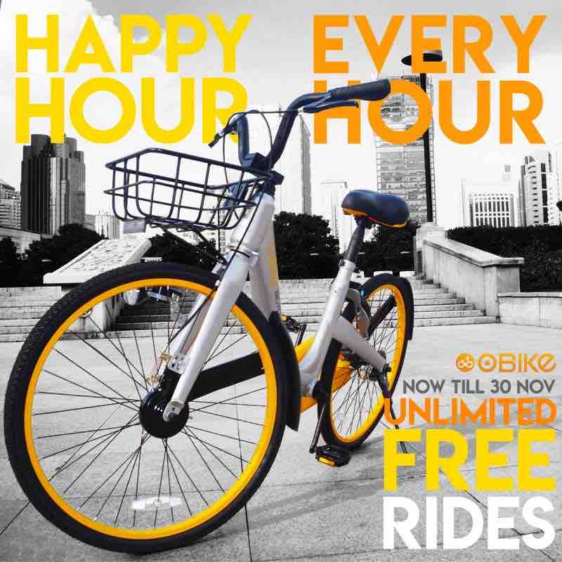 oBike Singapore Enjoy Unlimited FREE Rides from 13 Nov - 30 Nov 2017 | Why Not Deals