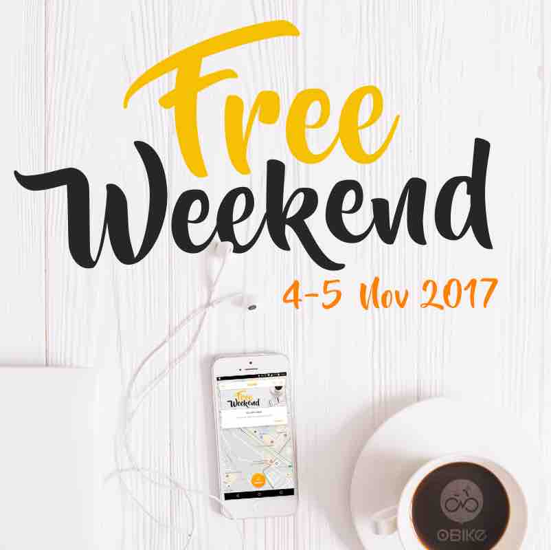 oBike Singapore Unlimited Free Rides Promotion 4-5 Nov 2017 | Why Not Deals