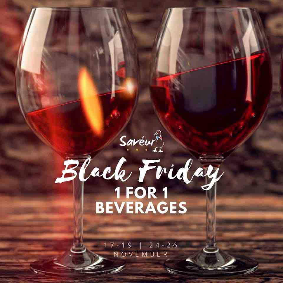 Saveur Singapore 1-for-1 Beverages Black Friday Promotion 24-26 Nov 2017 | Why Not Deals