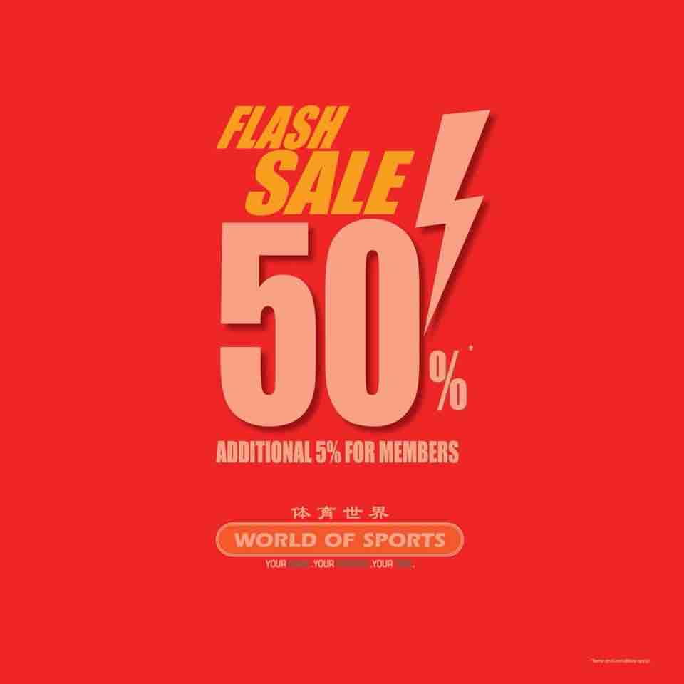 World of Sports Singapore Flash Sale Up to 50% Off Promotion 10-12 Nov 2017 | Why Not Deals